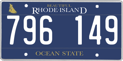 RI license plate 796149