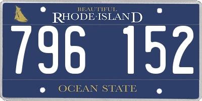 RI license plate 796152