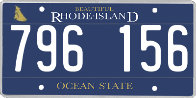 RI license plate 796156