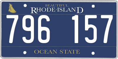 RI license plate 796157