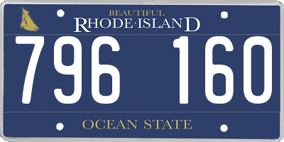 RI license plate 796160