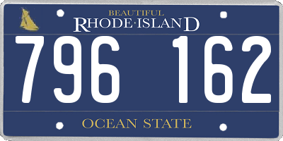 RI license plate 796162