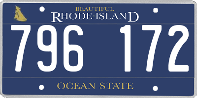 RI license plate 796172