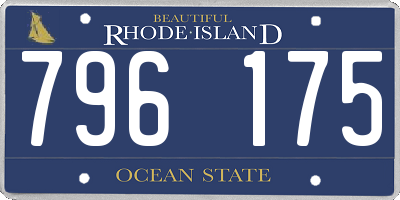 RI license plate 796175