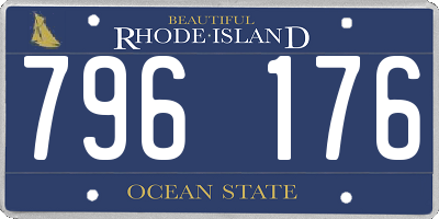 RI license plate 796176