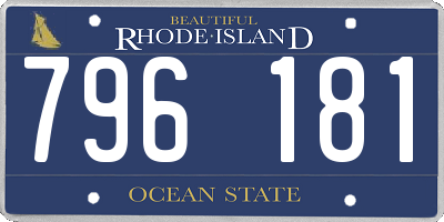 RI license plate 796181