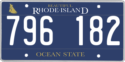 RI license plate 796182