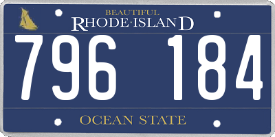 RI license plate 796184