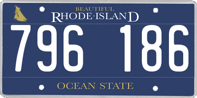 RI license plate 796186