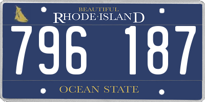 RI license plate 796187