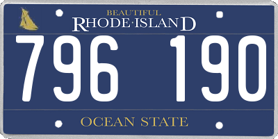 RI license plate 796190