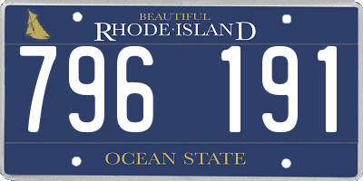 RI license plate 796191