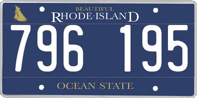 RI license plate 796195
