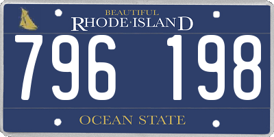 RI license plate 796198