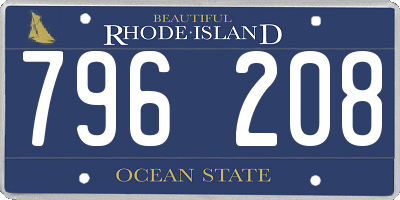 RI license plate 796208