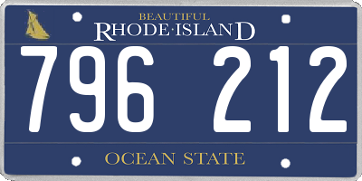 RI license plate 796212