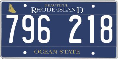 RI license plate 796218