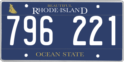 RI license plate 796221