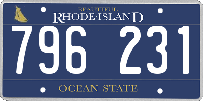 RI license plate 796231