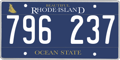 RI license plate 796237