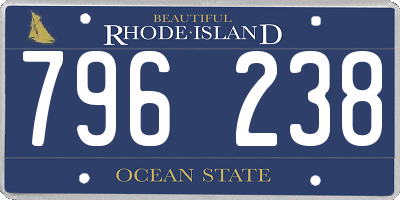 RI license plate 796238