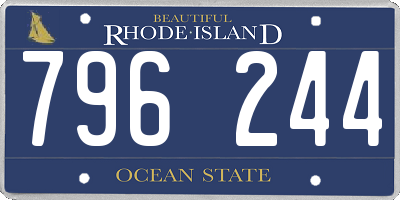 RI license plate 796244