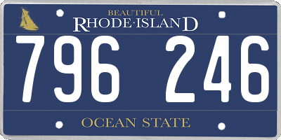 RI license plate 796246
