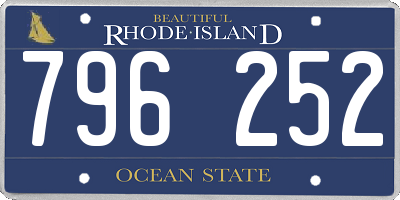 RI license plate 796252