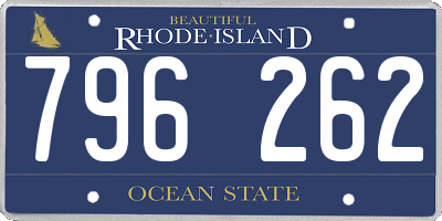 RI license plate 796262