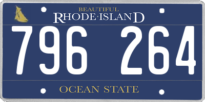 RI license plate 796264