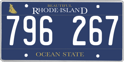 RI license plate 796267