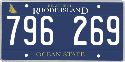 RI license plate 796269