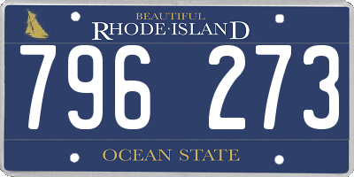 RI license plate 796273