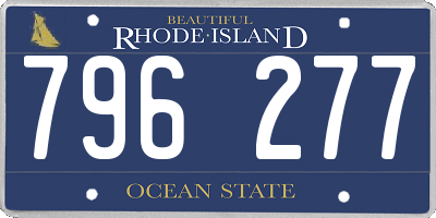 RI license plate 796277