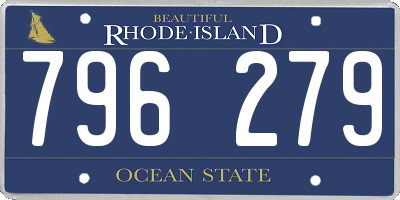 RI license plate 796279