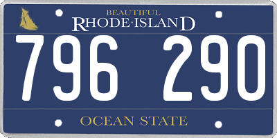 RI license plate 796290