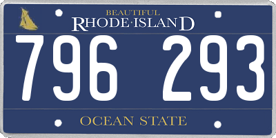 RI license plate 796293