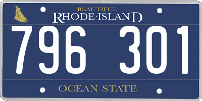 RI license plate 796301