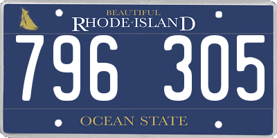 RI license plate 796305