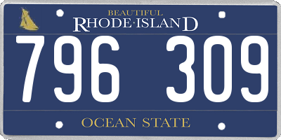 RI license plate 796309