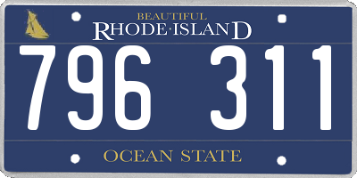 RI license plate 796311