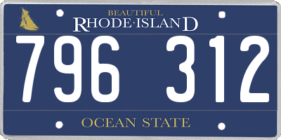 RI license plate 796312