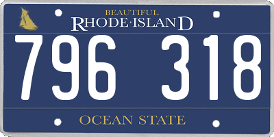 RI license plate 796318