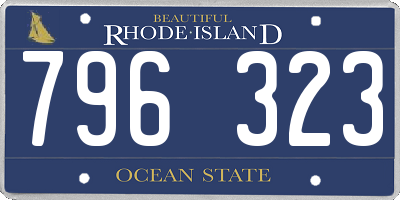 RI license plate 796323