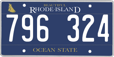 RI license plate 796324