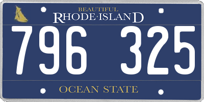 RI license plate 796325