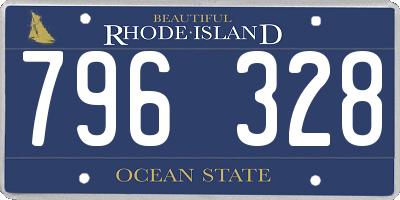 RI license plate 796328