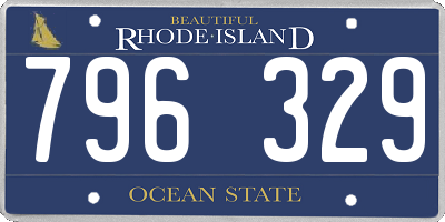 RI license plate 796329
