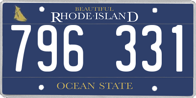 RI license plate 796331
