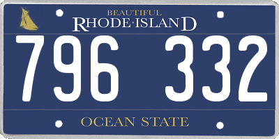 RI license plate 796332